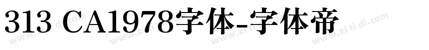 313 CA1978字体字体转换